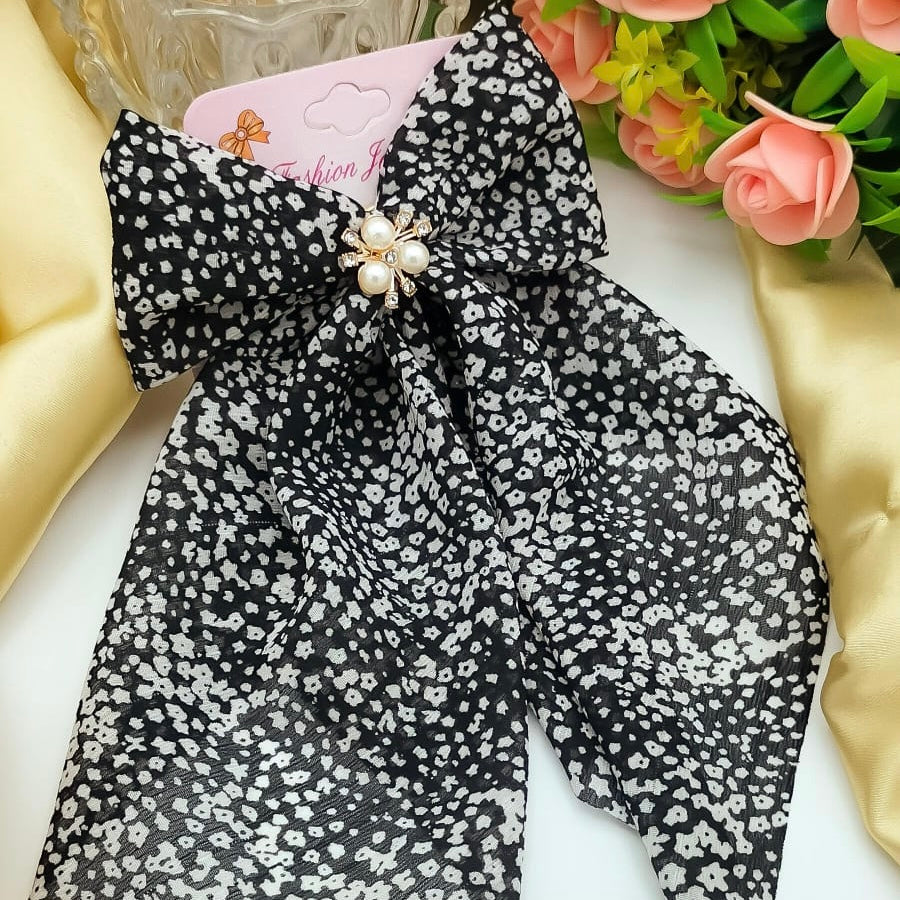 Bow Hair Clip, Scarf Bow Hair French, Elegant Long Tail Hair Barrettes, Non Slip Hair Decorations For Women Girls, Fresh Floral Hairpin, Bowknot Hair Duckbill Clip Accessories Bow Hair Clip, Scarf Bow Hair French, Elegant Long Tail Hair Barrettes, Non Slip Hair Decorations For Women Girls, Fresh Floral Hairpin, Bowknot Hair Duckbill Clip Accessories